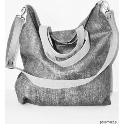 Torba hobo XXL- a'la jeans (tkanina drukowana). Szare torebki klasyczne damskie Pakamera, z jeansu. Za 119,00 zł.