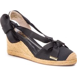 Espadryle LAUREN RALPH LAUREN - Hollie 802729795001 Black. Czarne espadryle damskie marki Lauren Ralph Lauren, bez wzorów, ze skóry ekologicznej, bez obcasa, na obcasie. Za 519,00 zł.