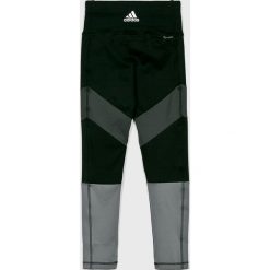 Adidas Performance - Legginsy dziecięce 140-170 cm. Czarne spodnie dziewczęce adidas Performance, bez wzorów, z elastanu. W wyprzedaży za 99,90 zł.