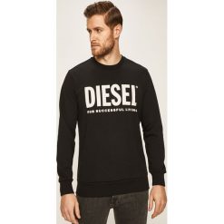Diesel - Bluza. Białe bluzy męskie Diesel, s, z nadrukiem, z bawełny, z okrągłym kołnierzem, bez rękawów, bez kaptura. W wyprzedaży za 369,90 zł.