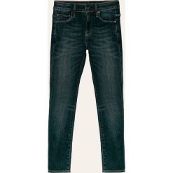 G-Star Raw - Jeansy dziecięce 128-164 cm. Niebieskie jeansy dziewczęce G-Star RAW, bez wzorów, z elastanu, retro, z podwyższonym stanem. Za 299,90 zł.