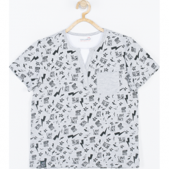 Koszulka. Szare t-shirty chłopięce MAKE SOME NOISE, z nadrukiem, z dzianiny, z długim rękawem. Za 19,90 zł.