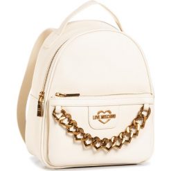 Plecak LOVE MOSCHINO - JC4096PP1BLO0110 Avorio. Białe plecaki damskie Love Moschino, bez wzorów, ze skóry ekologicznej, klasyczne. Za 979,00 zł.