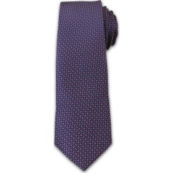 Stylowy, Męski Krawat w Drobny Wzór -6,7cm- Chattier, Kolorowy, Fioletowy KRCH1000. Niebieskie krawaty męskie Chattier, w kolorowe wzory, z tkaniny, eleganckie. Za 39,00 zł.