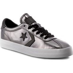 Sneakersy CONVERSE - Breakpoint Ox 555950C Black Pearl/White/White. Szare półbuty damskie marki Converse, bez wzorów, ze skóry ekologicznej, bez obcasa, na płaskiej podeszwie, bez zapięcia. W wyprzedaży za 219,00 zł.