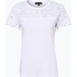 Franco Callegari - T-shirt damski, biały. Białe t-shirty damskie Franco Callegari, w koronkowe wzory, z koronki, eleganckie, bez kołnierzyka. Za 129,95 zł.