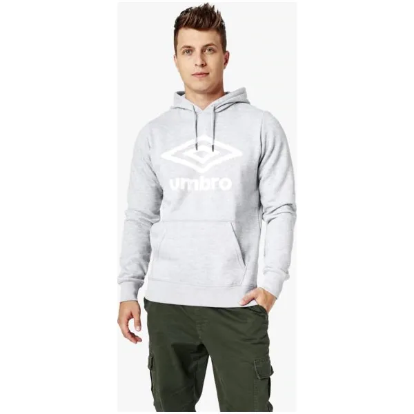 Umbro Bluza Fleece Large Logo Oh Hoodie , szary, rozmiar XL. Szare bluzy męskie Umbro, xl, bez wzorów, z bawełny, sportowe, z kapturem, bez rękawów, bez kaptura. W wyprzedaży za 79,99 zł.