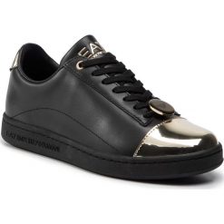 Sneakersy EA7 EMPORIO ARMANI - X8X042 XK074 N692 Black/Lt Gold. Czarne półbuty damskie EA7 Emporio Armani, ze skóry ekologicznej. Za 939,00 zł.