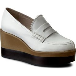 Półbuty JIL SANDER NAVY - JN27034 Bianco. Białe półbuty damskie na koturnie marki Jil Sander Navy, ze skóry. W wyprzedaży za 829,00 zł.