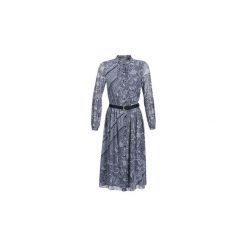Sukienki długie MICHAEL Michael Kors ORNATE PAISLY SLIP DR. Niebieskie sukienki damskie MICHAEL Michael Kors, s, bez wzorów, bez kołnierzyka, bez rękawów, długie. Za 831,20 zł.