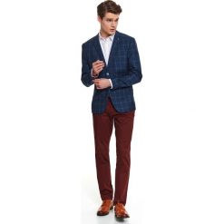 Marynarka w kratę regularna. Niebieskie marynarki męskie Top Secret, na lato, m, bez wzorów, eleganckie. W wyprzedaży za 329,99 zł.