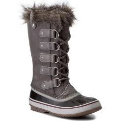 Śniegowce SOREL - Joan Of Arctic NL2429 Quarry/Black 052. Szare śniegowce damskie marki Sorel, na zimę, ze skóry. W wyprzedaży za 469,00 zł.