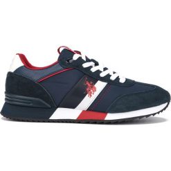 U.S. Polo Assn Austen Tenisówki Niebieski. Niebieskie trampki męskie U.S. Polo Assn., bez wzorów, ze skóry, bez zapięcia. Za 412,95 zł.