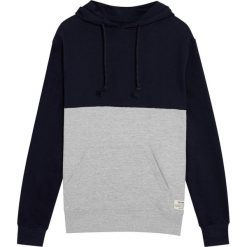 Bluza z kapturem i panelami. Szare bluzy męskie rozpinane marki Pull&Bear, m, z kapturem. Za 109,00 zł.