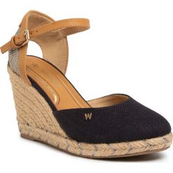 Espadryle WRANGLER - Brava Rope WL01510A Navy 016. Niebieskie espadryle damskie Wrangler, bez wzorów, ze skóry ekologicznej, bez obcasa, na obcasie. W wyprzedaży za 159,00 zł.