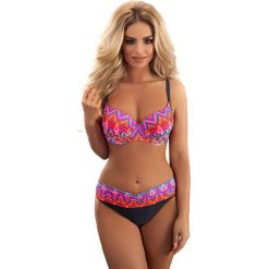 : Bikini w kolorze czarnym ze wzorem