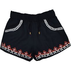 Szorty wyszywane, 1 mies. - 3 lata. Czarne spodenki dziewczęce marki La Redoute Collections, z wiskozy, klasyczne. Za 52,88 zł.