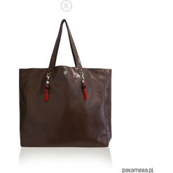 Vege Torba XL DARK CHERRY CHOCO. Czerwone shopper bag damskie Pakamera, ze skóry, duże. Za 189,00 zł.