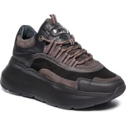 Sneakersy BRONX - 66265-AB Black/Dark Grey 1783. Czarne półbuty damskie Bronx, ze skóry. W wyprzedaży za 479,00 zł.