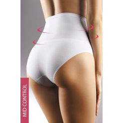 Bawełniane figi wyszczuplające Blanca. Szare majtki damskie wyszczuplające marki Babell, bez wzorów, z bawełny. Za 29,99 zł.