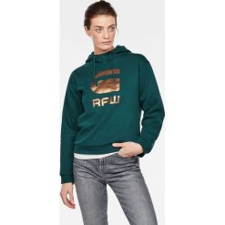 G-Star Raw - Bluza. Zielone bluzy damskie G-Star RAW, s, z nadrukiem, z elastanu, bez rękawów, z kapturem. W wyprzedaży za 339,90 zł.