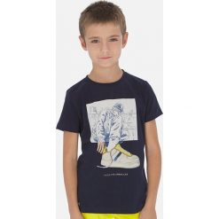 Mayoral - T-shirt dziecięcy 128-172 cm. Niebieskie t-shirty chłopięce Mayoral, z nadrukiem, z bawełny, bez rękawów. Za 64,90 zł.
