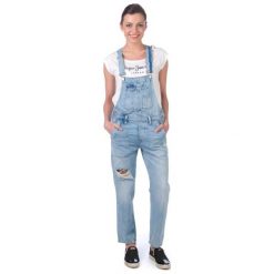 Jeansy damskie: Pepe Jeans Kombinezon Damski Jodie Xs Niebieski