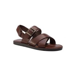 LASOCKI FOR MEN MB-CASCAIS-25. Pomarańczowe sandały męskie Lasocki For Men, ze skóry, bez zapięcia. Za 119,99 zł.