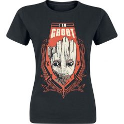 Guardians Of The Galaxy 2 - Groot Shield Koszulka damska czarny. Czarne bluzki damskie marki Guardians Of The Galaxy, xl, z nadrukiem. Za 54,90 zł.