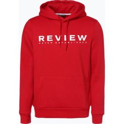 Review - Męska bluza nierozpinana, czerwony. Czerwone bejsbolówki męskie Review, l, z nadrukiem, z kapturem. Za 129,95 zł.