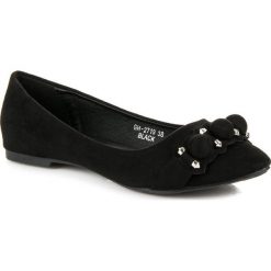Baleriny damskie lakierowane: Stylowe czarne baleriny IDEAL SHOES czarne