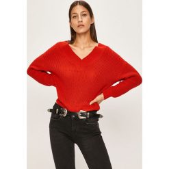 Answear - Sweter. Pomarańczowe swetry damskie ANSWEAR, s, bez wzorów, z bawełny, bez rękawów, bez kaptura. W wyprzedaży za 59,90 zł.