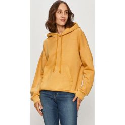 Levi's - Bluza. Żółte bluzy damskie Levi's®, s, bez wzorów, z bawełny, z długim rękawem, długie, z kapturem. Za 319,90 zł.