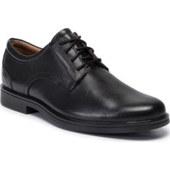 Półbuty CLARKS - Un Aldric Lace 261326777 Black Leather. Czarne buty wizytowe męskie Clarks, ze skóry, bez zapięcia. W wyprzedaży za 349,00 zł.