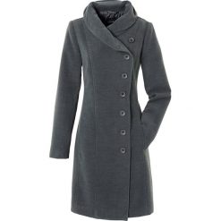 Płaszcz bonprix antracytowy melanż. Szare płaszcze damskie bonprix, melanż. Za 189,99 zł.