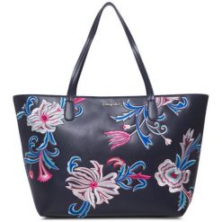 Desigual Torebka Damska Bols Orangina Capri Zipper, Ciemny Niebieski. Niebieskie torebki klasyczne damskie marki Desigual, z haftami, z haftem. Za 349,00 zł.