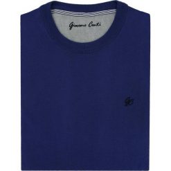 Sweter PIETRO SWGxGxx-0015SP. Niebieskie swetry męskie Giacomo Conti, m, z aplikacjami, z bawełny, bez kołnierzyka, bez kaptura. Za 199,00 zł.