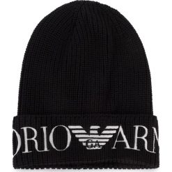 Czapka EMPORIO ARMANI - 637213 9A501 00020 Nero. Czarne czapki męskie Emporio Armani, bez wzorów, z wełny. W wyprzedaży za 479,00 zł.