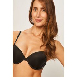 Emporio Armani Underwear - Biustonosz. Czarne biustonosze Emporio Armani, z haftami, z elastanu. W wyprzedaży za 119,90 zł.