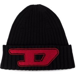 Czapka DIESEL - K-Coder-D Cap 00S0EN 0DAOB 900 Black. Czarne czapki męskie Diesel, na zimę, bez wzorów, z bawełny. W wyprzedaży za 209,00 zł.