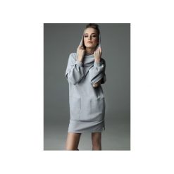 Sukienka Holey Freak - szara. Szare sukienki damskie marki Madnezz, s, z aplikacjami, z elastanu, z kapturem, bez rękawów. Za 289,00 zł.