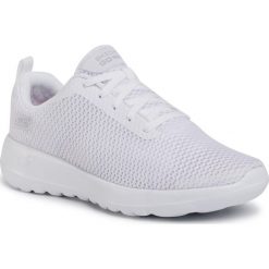 Buty SKECHERS - Go Walk Joy 15601/WHT White. Białe buty sportowe damskie Skechers, bez wzorów, z tworzywa sztucznego, sportowe, na fitness i siłownię. Za 259,00 zł.