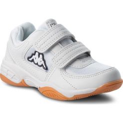 Sneakersy KAPPA - Caber K 260176K White/Blue. Białe półbuty dziewczęce Kappa, na rzepy. Za 99,00 zł.