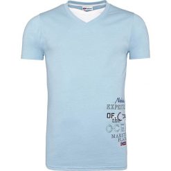 T-shirty męskie: Koszulka „Davis” w kolorze błękitnym