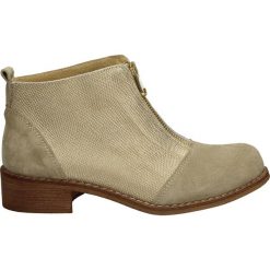Botki damskie: Botki - F305 BEI-ORO2