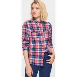 Koszula w kratę - Różowy. Czerwone koszule wiązane damskie Cropp, l. Za 49,99 zł.