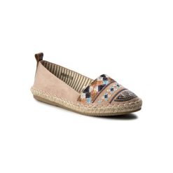 JENNY FAIRY WS56702-1. Różowe espadryle damskie Jenny Fairy, bez wzorów, ze skóry ekologicznej, bez obcasa. Za 69,99 zł.