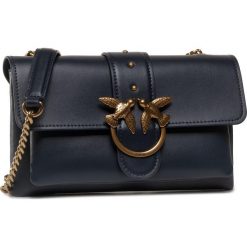 Torebka PINKO - Love Mini Soft Simply Cl. Al. 20-21 PLTT 1P21SK Y6JC Dark Blue G08. Niebieskie torebki klasyczne damskie Pinko, bez wzorów, ze skóry, eleganckie, bez dodatków. Za 1099,00 zł.
