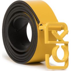 Pasek Damski CALVIN KLEIN - Ck Signature 3Cm Belt K60K606387 ZA2. Żółte paski damskie Calvin Klein, w paski, ze skóry. Za 229,00 zł.