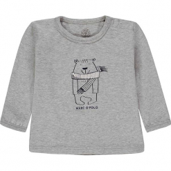 Koszulka w kolorze szarym. Białe t-shirty chłopięce z długim rękawem marki UP ALL NIGHT, z bawełny. W wyprzedaży za 49,95 zł.